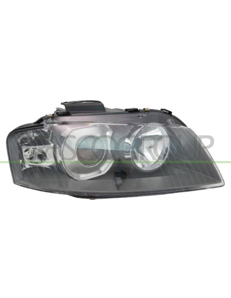 PROIETTORE DESTRO XENON D2S+H7+HID ELETTRICO CON MOTORE AUDI A3 Mod. 09-03 - 06-08