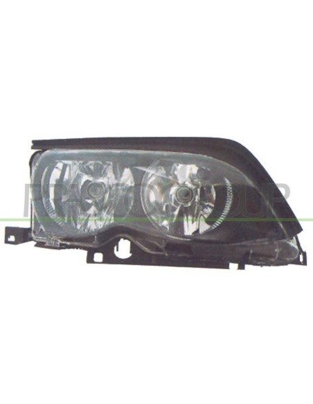 PROIETTORE DESTRO H7+H7 ELETTRICO CON MOTORE NERO BMW 3 SERIES E46 Mod. 09-01 - 02-05