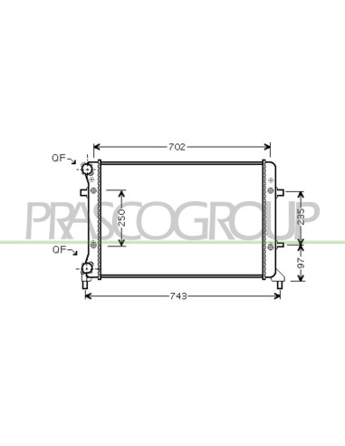 RADIATORE VOLKSWAGEN TOURAN Mod. 11-06 - 08-10