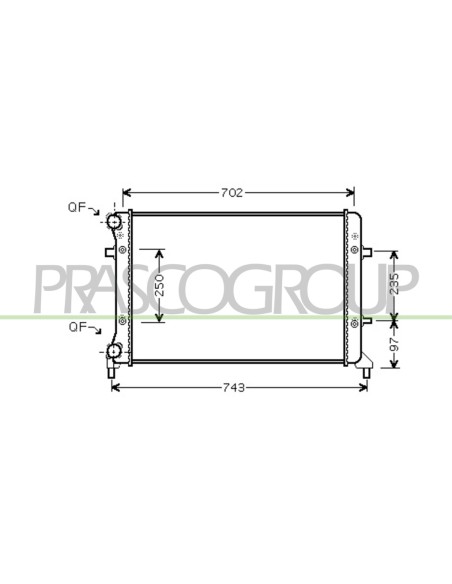 RADIATORE VOLKSWAGEN TOURAN Mod. 11-06 - 08-10