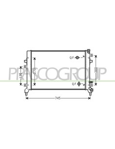 RADIATORE VOLKSWAGEN TOURAN Mod. 09-10 - 03-15