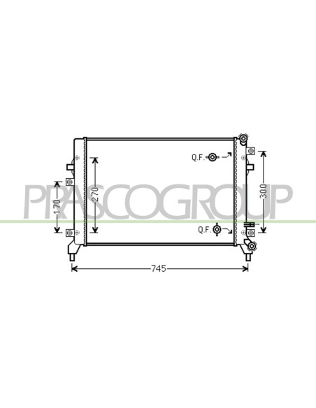 RADIATORE VOLKSWAGEN TOURAN Mod. 09-10 - 03-15