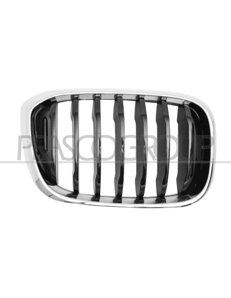 GRIGLIA RADIATORE DESTRA NERA CON CORNICE CROMATA BMW X3 G01 Mod. 08-17 - 08-21