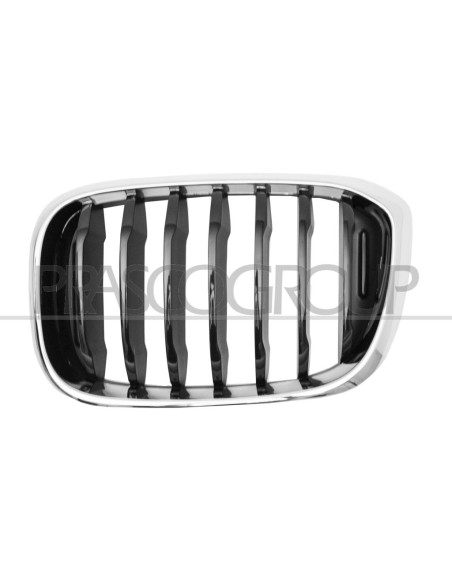 GRIGLIA RADIATORE SINISTRA NERA CON CORNICE CROMATA BMW X3 G01 Mod. 08-17 - 08-21