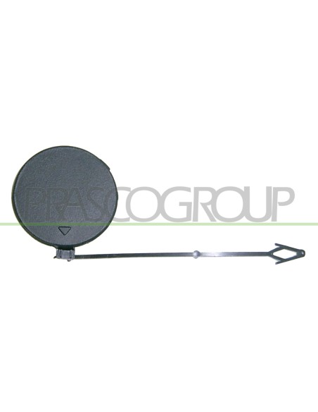 TAPPO COPRI GANCIO TRAINO SINISTRO PARAURTI ANTERIORE NERO GOFFRATO BMW X5 E70 Mod. 01-07 - 03-10