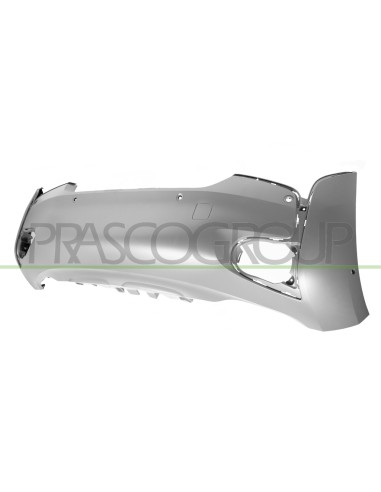 PARAURTI ANTERIORE CON PRIMER CON TAPPO COPRI GANCIO CON FORI PDC CON FORI PARK ASSIST+SUPPORTI