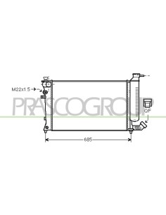 RADIATORE PEUGEOT 306 Mod. 05-97 - 04-99
