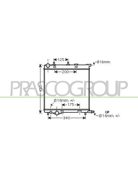RADIATORE PEUGEOT 1007 Mod. 04-05