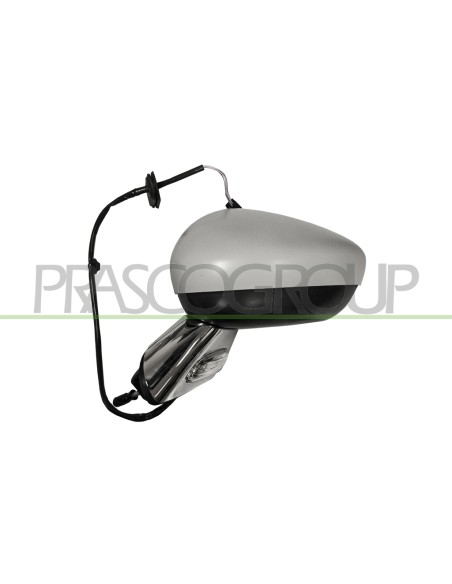RETROVISORE SINISTRO ELETTRICO CON PRIMER CON FANALE CON BASE CROMATA CONVESSO 5 PINS CITROEN C3 Mod. 09-09 - 05-13