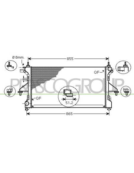 RADIATORE PEUGEOT BOXER Mod. 01-06 - 11-14