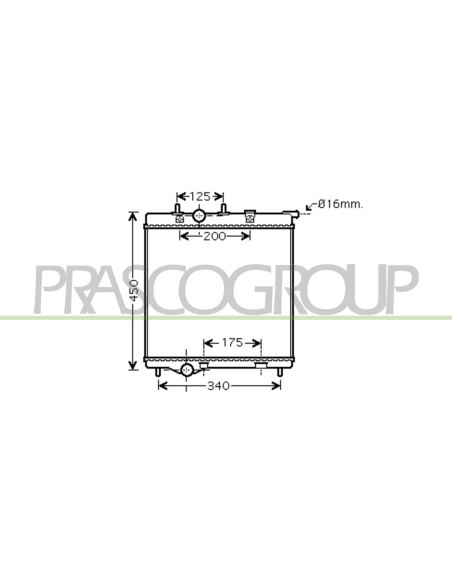 RADIATORE PEUGEOT 208 Mod. 02-12 - 03-15
