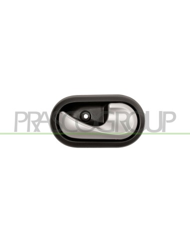 MANIGLIA ANTERIORE-POSTERIORE DESTRA INTERNA CON LEVA ARGENTO CON MOSTRINA NERA CLIP DACIA SANDERO Mod. 06-08 - 12-12