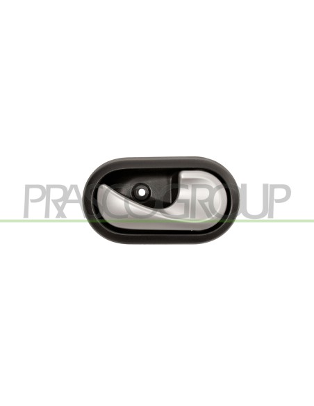 MANIGLIA ANTERIORE-POSTERIORE DESTRA INTERNA CON LEVA ARGENTO CON MOSTRINA NERA CLIP DACIA SANDERO Mod. 06-08 - 12-12