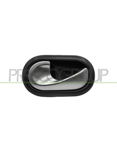 MANIGLIA ANTERIORE-POSTERIORE SINISTRA INTERNA CON LEVA ARGENTO CON MOSTRINA NERA A CAVO RENAULT TWINGO Mod. 02-12 - 08-14