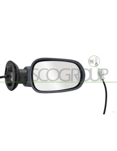RETROVISORE DESTRO ELETTRICO CON PRIMER TERMICO CONVESSO 5 PINS RENAULT LOGAN Mod. 06-05 - 09-08 2