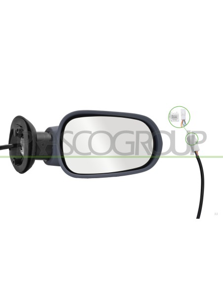 RETROVISORE DESTRO ELETTRICO CON PRIMER TERMICO CONVESSO 5 PINS RENAULT LOGAN Mod. 06-05 - 09-08