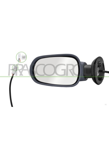 RETROVISORE SINISTRO ELETTRICO CON PRIMER TERMICO CONVESSO 5 PINS RENAULT LOGAN Mod. 06-05 - 09-08