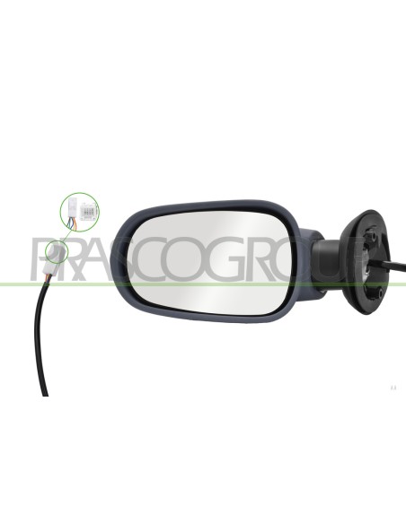 RETROVISORE SINISTRO ELETTRICO CON PRIMER TERMICO CONVESSO 5 PINS RENAULT LOGAN Mod. 06-05 - 09-08