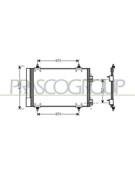 CONDENSATORE PEUGEOT RCZ Mod. 01-10