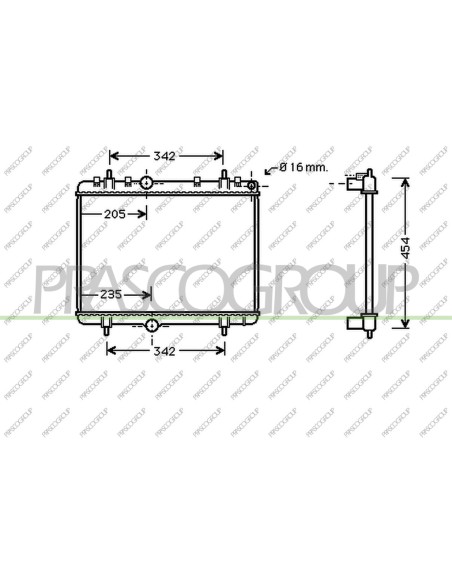 RADIATORE CITROEN - C4 - Mod. 10-08 - 10-10