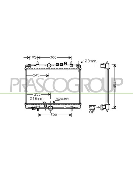RADIATORE PEUGEOT 406 Mod. 06-99 - 05-04