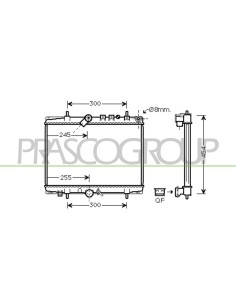 RADIATORE PEUGEOT 607 Mod. 01-00 - 01-10