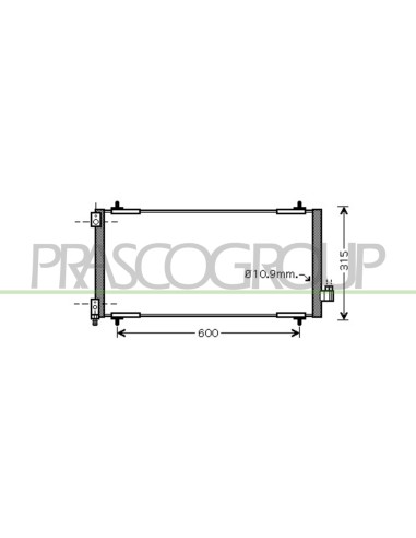 CONDENSATORE PEUGEOT 607 Mod. 01-00 - 01-10