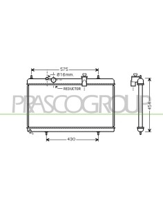 RADIATORE PEUGEOT 407 Mod. 01-04 - 12-07