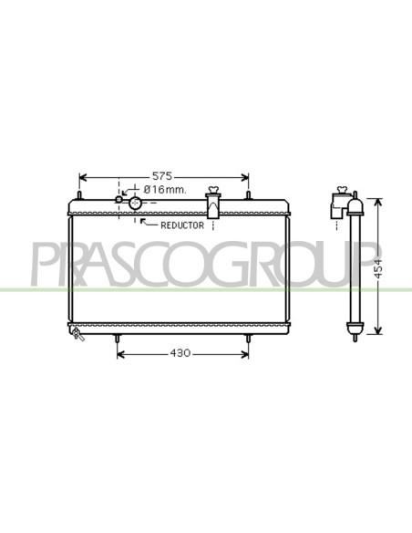 RADIATORE PEUGEOT 407 Mod. 01-04 - 12-07