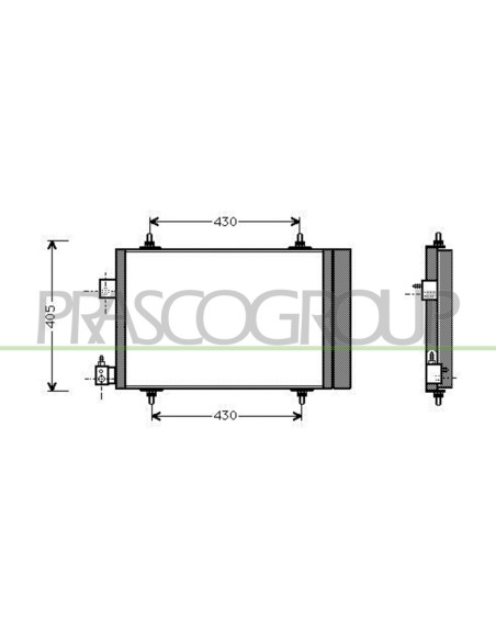 CONDENSATORE CITROEN - C5 - Mod. 01-08 - 12-10