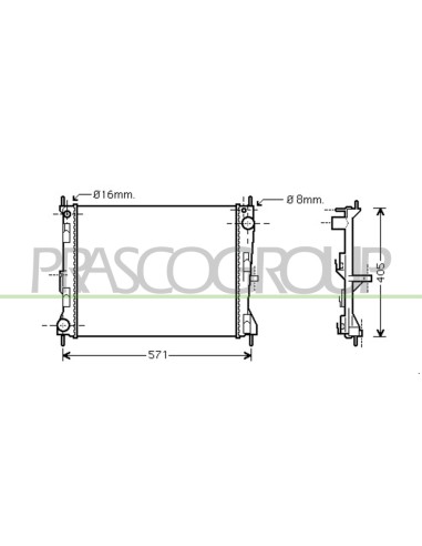 RADIATORE RENAULT GRAND MODUS Mod. 01-08 - 12-13