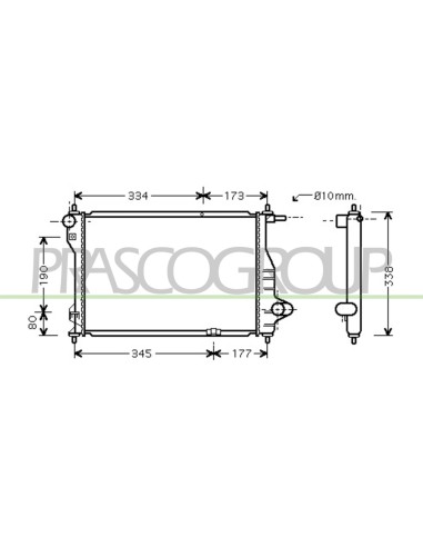 RADIATORE CHEVROLET-DAEWOO SPARK Mod. 02-09 - 12-12
