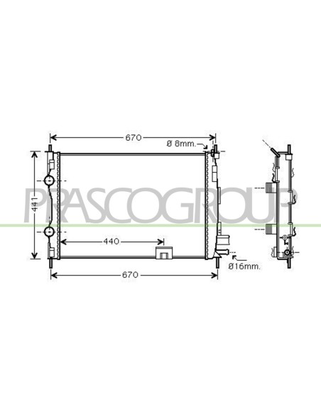 RADIATORE NISSAN QASHQAI Mod. 02-06 - 08-10