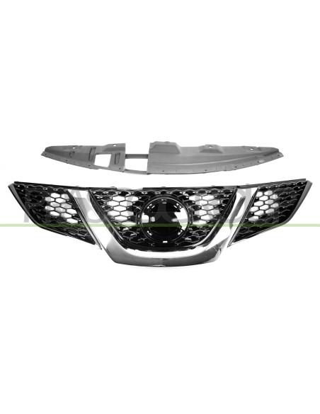GRIGLIA RADIATORE NERA LUCIDA CON MODANATURA CROMATA NISSAN QASHQAI Mod. 02-14 - 08-17
