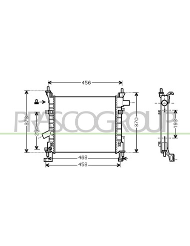 RADIATORE FORD KA Mod. 01-03 - 12-07