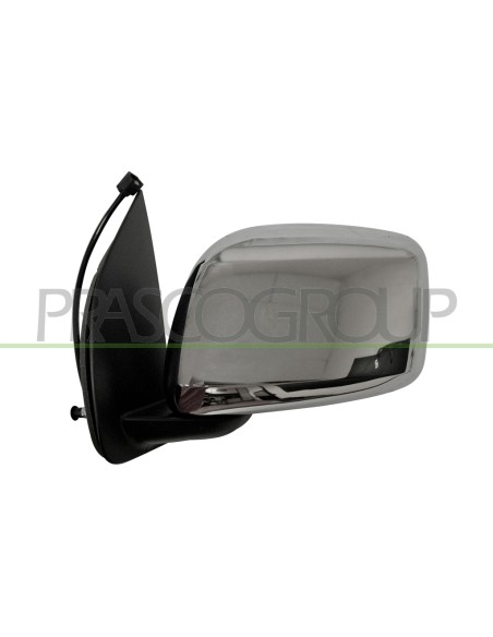 RETROVISORE SINISTRO ELETTRICO NERO CONVESSO CON CALOTTA CROMATA NISSAN NAVARA PATHFINDER (D40) Mod. 01-05 - 01-10