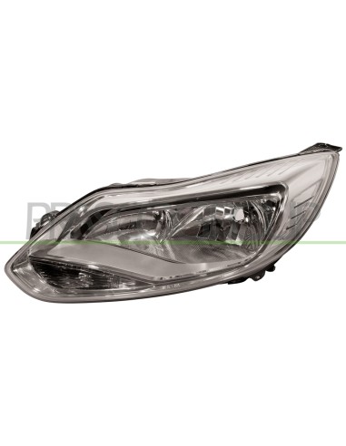 PROIETTORE SINISTRO H1+H7 ELETTRICO CROMATO CON MOTORE FORD FOCUS Mod. 03-11 - 12-14