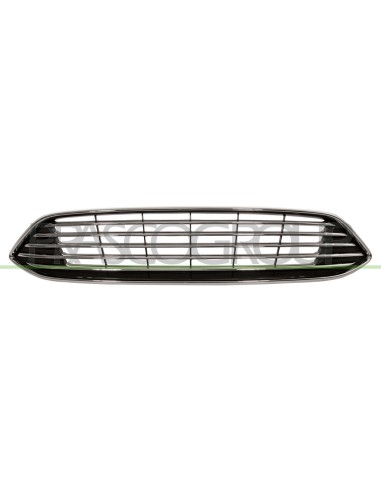 GRIGLIA RADIATORE NERA CON MODANATURE CROMATE CON CORNICE CROMATA FORD FOCUS Mod. 01-15 - 06-18