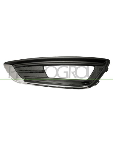 GRIGLIA SINISTRA PARAURTI ANTERIORE NERA CON SEDE FENDI CON MODANATURA CROMATA FORD FOCUS Mod. 01-15 - 06-18