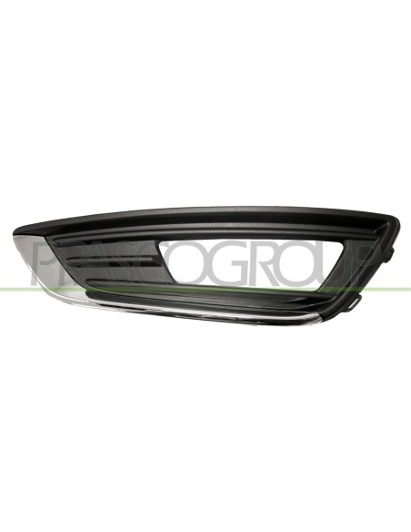 GRIGLIA SINISTRA PARAURTI ANTERIORE NERA CON SEDE FENDI CON MODANATURA CROMATA FORD FOCUS Mod. 01-15 - 06-18