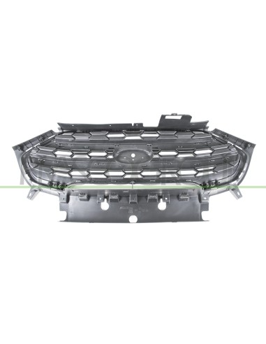 GRIGLIA RADIATORE NERA CON MODANATURE CROMATE CON CORNICE CROMATA MOD. PLUS FORD ECOSPORT Mod. 01-18