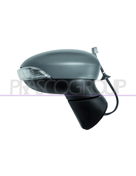 RETROVISORE DESTRO ELETTRICO TERMICO CON PRIMER CON FANALE ASFERICO 10H6P FORD FIESTA MK VI Mod. 01-13 - 04-17
