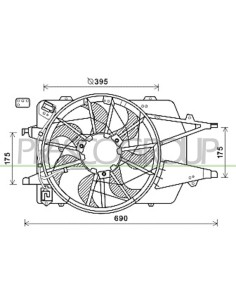 ELETTROVENTOLA CON MOTORE FORD - FOCUS - Mod. 11-9