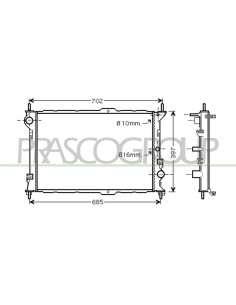 RADIATORE FORD TRANSIT-TOURNEO CONNECT Mod. 02-03 - 07-06