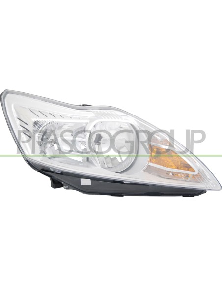 PROIETTORE DESTRO H1+H7 ELETTRICO CROMATO CON MOTORE FORD FOCUS Mod. 08-07 - 02-11