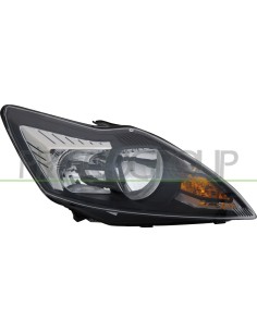 PROIETTORE DESTRO H1+H7 ELETTRICO NERO CROMATO CON MOTORE FORD FOCUS Mod. 08-07 - 02-11