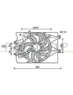 VENTOLA FIAT 500 L Mod. 04-12 - 05-17