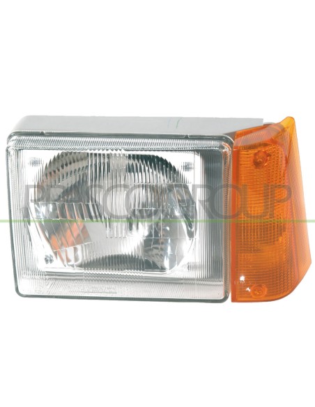 PROIETTORE ASIMMETRICO DESTRO H5 MANUALE CON FANALE ARANCIO FIAT PANDA Mod. 01-86 - 08-03