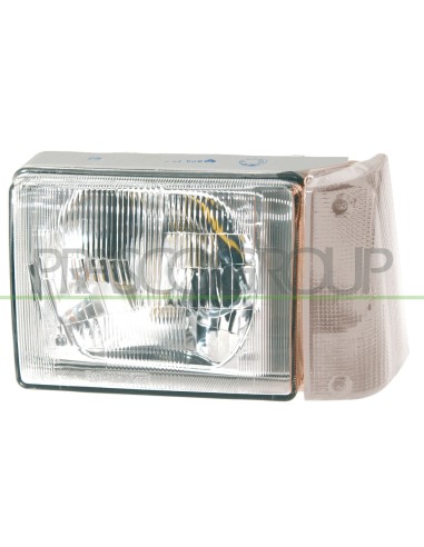 PROIETTORE ASIMMETRICO DESTRO H5 MANUALE CON FANALE BIANCO FIAT PANDA Mod. 01-86 - 08-03