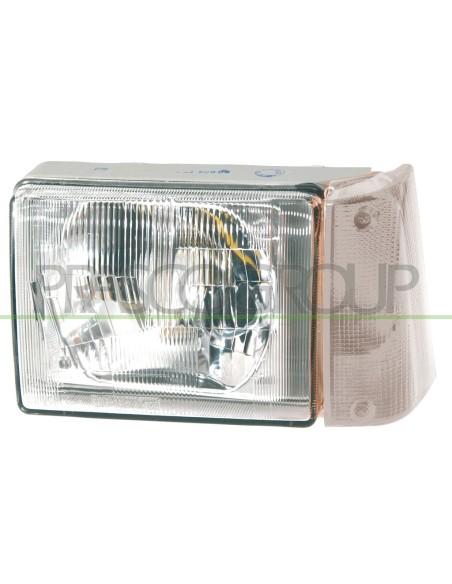 PROIETTORE ASIMMETRICO DESTRO H5 MANUALE CON FANALE BIANCO FIAT PANDA Mod. 01-86 - 08-03